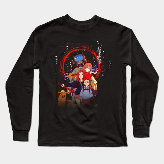 FLCLs Guitar Gods Unleashed Tee Long Sleeve T-Shirt by Mckenna Paucek